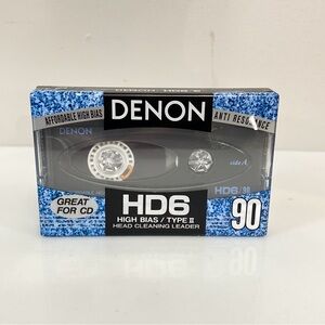 DENON HD6 90 TYPE II HIGH BIAS BLANK CASSETTE TAPE (SEALED)